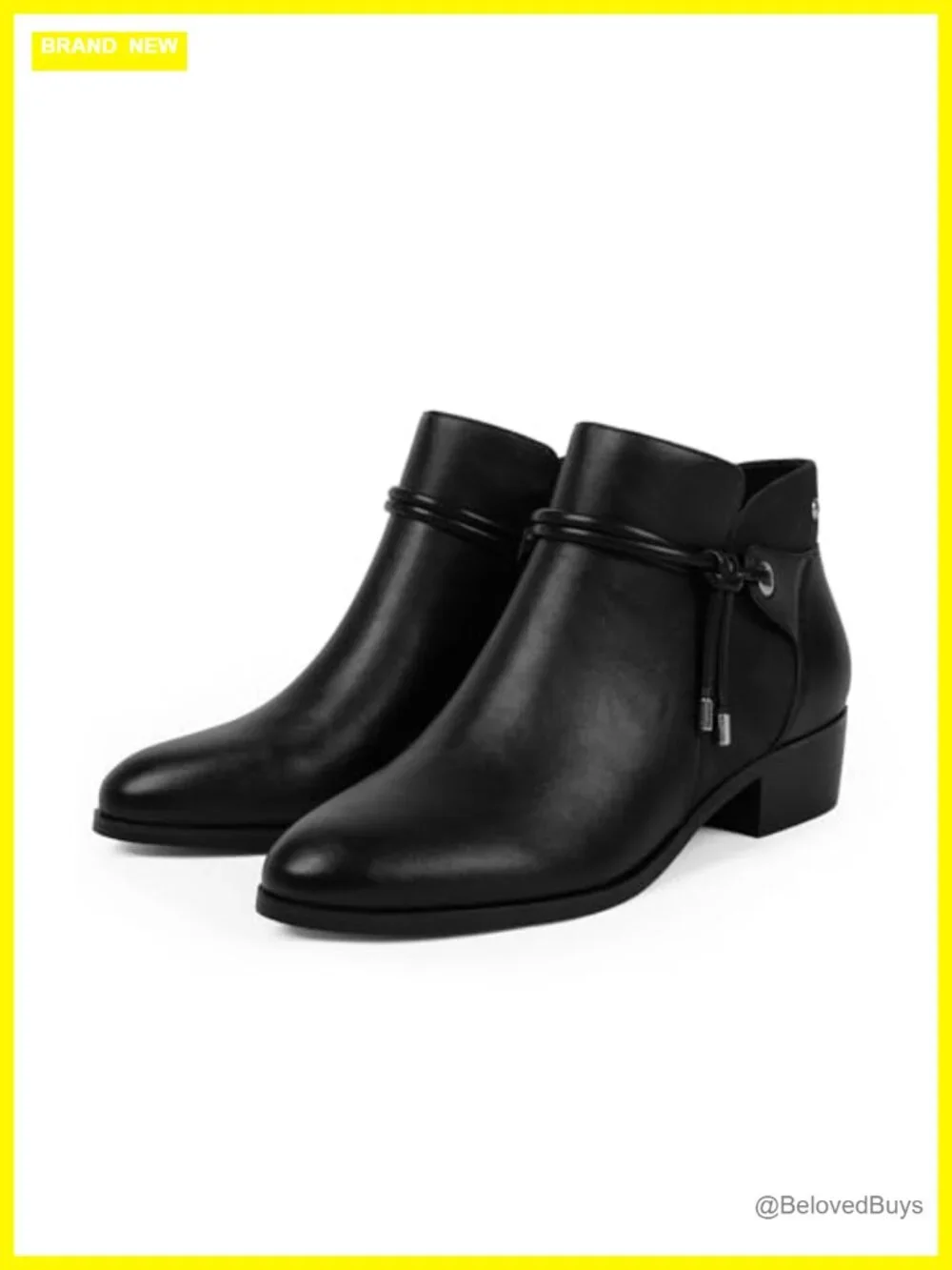 Faux Leather Round Toe Ankle Booties Low Heel Side Zipper